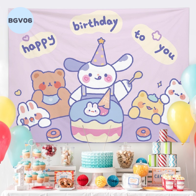 Backdrop Vải Happy Birthday - BGV06