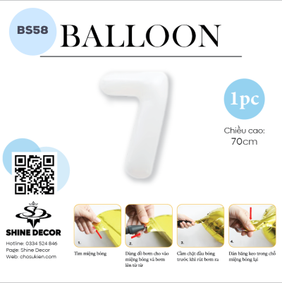 Bóng kiếng số trắng - BS58