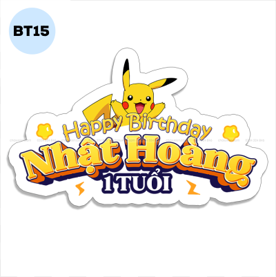 Bảng tên sinh nhật - BT15