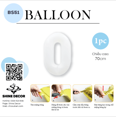 Bóng kiếng số trắng - BS51