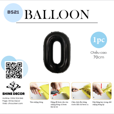 Bóng kiếng số đen - BS21