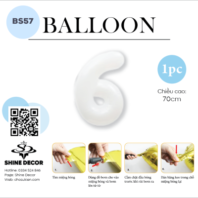 Bóng kiếng số trắng - BS57