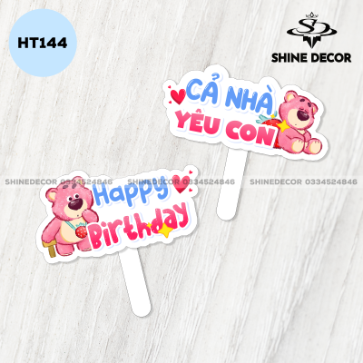 Hashtag Sinh Nhật - Gấu Dâu - HT144