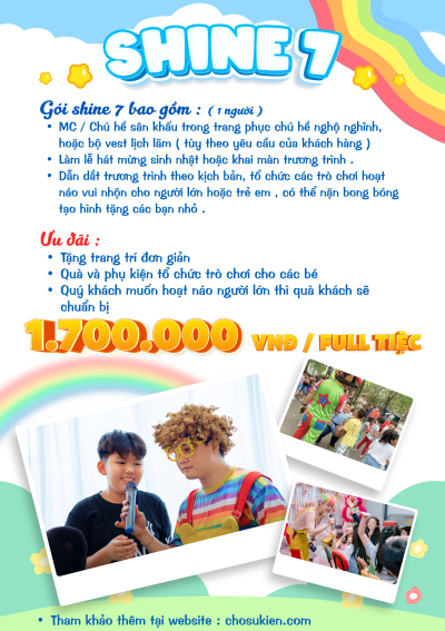Shine 7 - MC/Chú hề đa năng nhà hàng ( full tiệc )