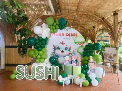 Trang Trí Sinh Nhật Bé Trai - Mẫu Khủng Long