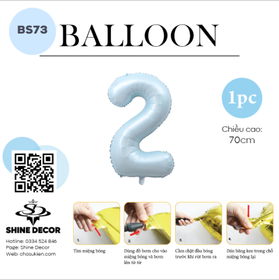 Bóng kiếng số xanh mint - BS73