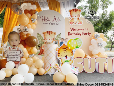 Mẫu trang trí hổ nâu