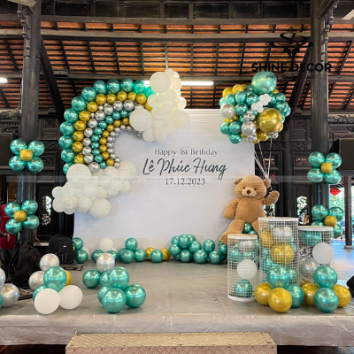 Mẫu trang trí cầu vồng nhũ