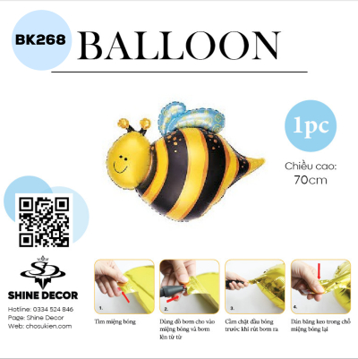 Bong Bóng Kiếng Hình Con vật - Ong Vàng - BK268