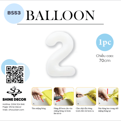 Bóng kiếng số trắng - BS53