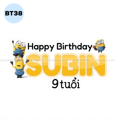 Bảng tên sinh nhật - BT38