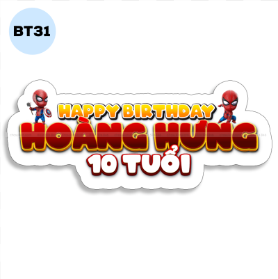 Bảng tên sinh nhật - BT31