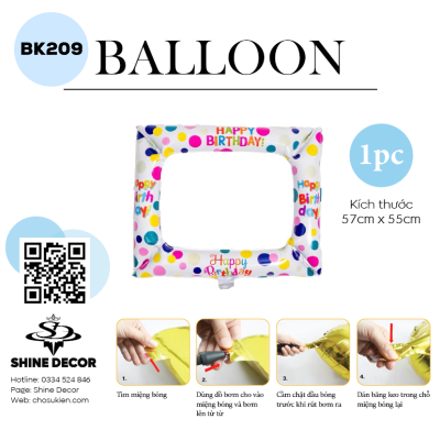 Bong Bóng Kiếng Khung Hình - BK209