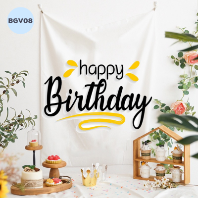 Backdrop Vải Happy Birthday - BGV08