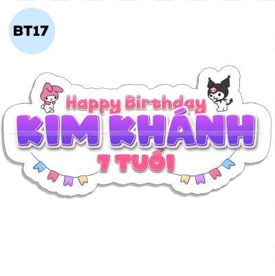 Bảng tên sinh nhật - BT17