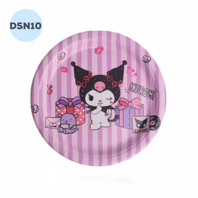 Dĩa Sinh Nhật - Dĩa Sọc Kuromi ( Set 10 ) - DSN10