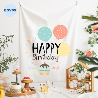 Backdrop Vải Happy Birthday - BGV05