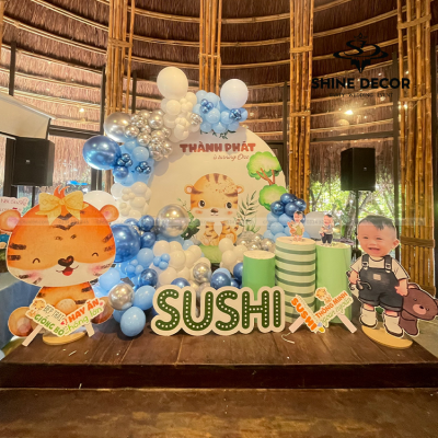 Mẫu trang trí hổ xanh nhũ