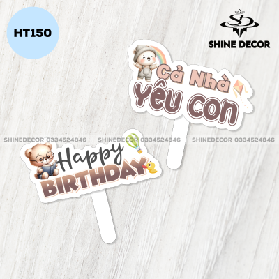 Hashtag Sinh Nhật - Teddy Bear 2 - HT150