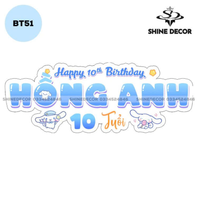 Bảng tên sinh nhật - BT51