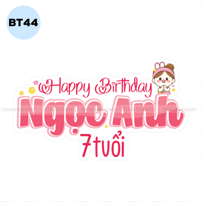 Bảng tên sinh nhật - BT44