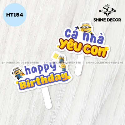 Hashtag Sinh Nhật - Minions - HT154
