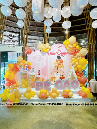 Mẫu trang trí hổ tone cam