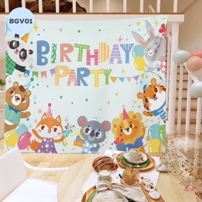 Backdrop Vải Happy Birthday - BGV01