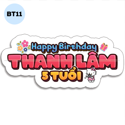 Bảng tên sinh nhật - BT11