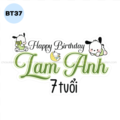 Bảng tên sinh nhật - BT37