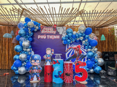 Trang Trí Sinh Nhật Bé Trai - Mẫu Spiderman