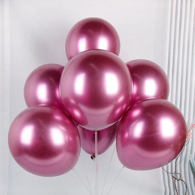 Bong Bóng Siêu Nhũ Chrome 25cm - Hồng Gấu Dâu