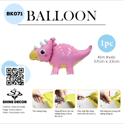 Bong Bóng Hình Khủng Long - BK071