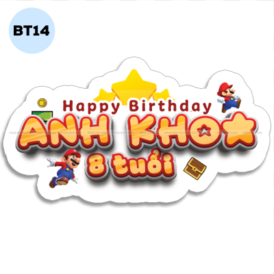 Bảng tên sinh nhật - BT14