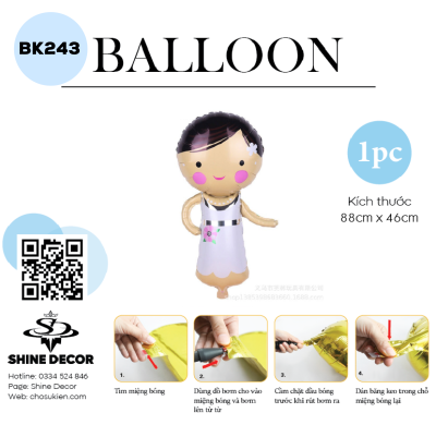 Bóng Kiếng Hình Wedding - Co Dâu Mắt Hí - BK010