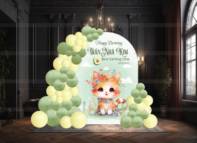 Mẫu trang trí mèo xanh lá