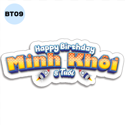 Bảng tên sinh nhật - BT09