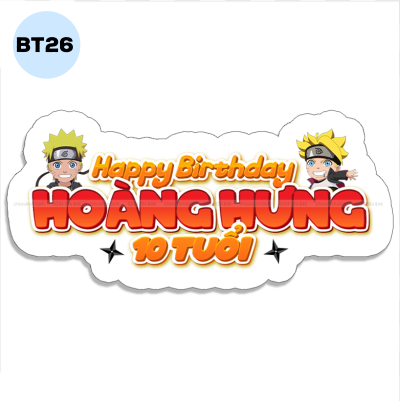 Bảng tên sinh nhật - BT26