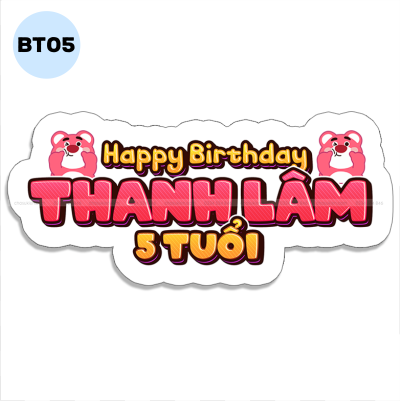 Bảng tên sinh nhật - BT05