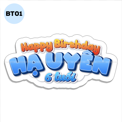 Bảng tên sinh nhật - BT01