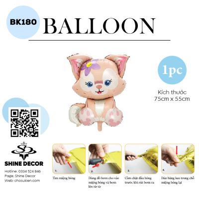 Bong Bóng Hình Nhân Vật Hoạt Hình - Lina Bell - BK180