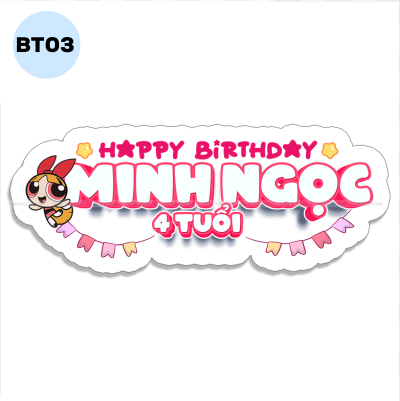 Bảng tên sinh nhật - BT03