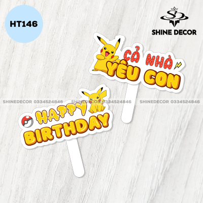 Hashtag Sinh Nhật - Pikachu - HT146