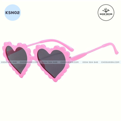 Kính Sinh Nhật - Kính Trái Tim - Hồng - KSN02