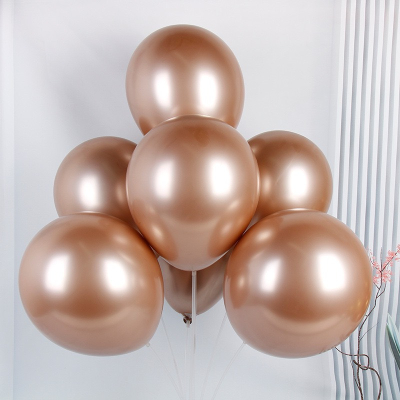 Bong Bóng Siêu Nhũ Chrome 25cm - Hồng Gold