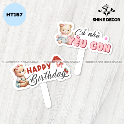 Hashtag Sinh Nhật - Teddy Bear - HT157