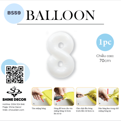 Bóng kiếng số trắng - BS59