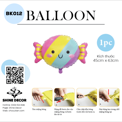 Bong bóng kiếng hình - BK012