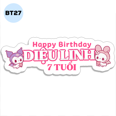 Bảng tên sinh nhật - BT27