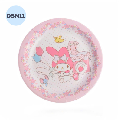 Dĩa Sinh Nhật - Dĩa Sọc My Melody ( Set 10 ) - DSN11